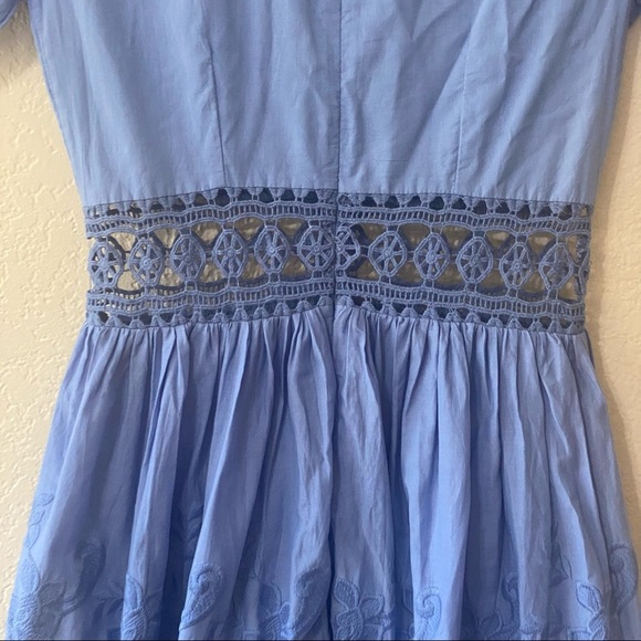 Asos Periwinkle Crochet‎ Lace Mini Dress - Picture 12 of 13